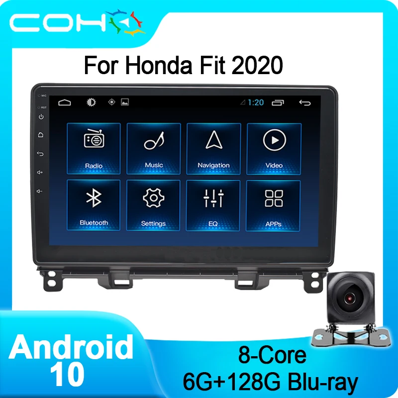 COHO для Honda Fit 2020 Автомобильный мультимедийный плеер Gps навигация Радио стерео Android 10 0 Восьмиядерный 6 +