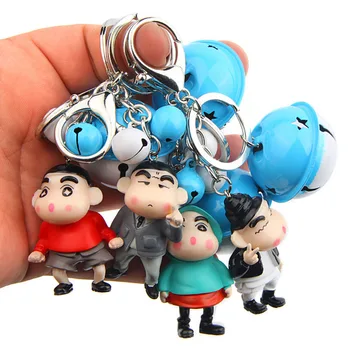 

4Pcs/set Crayon Shin Chan Pendant Keychain For Suitcase Satchel School bag Ladies Handbag Backpacks Kid's Bag Travel Bag Luggage