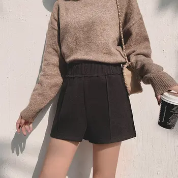 

NEW Women's ladies trousers shorts wear high waist wide leg A word waist hair loose comfortable versatile