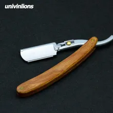 Univinlions деревянная складная бритвенная Бритва для парикмахера для мужчин и женщин портативная прямая Острая Бритва для бороды инструмент клипер