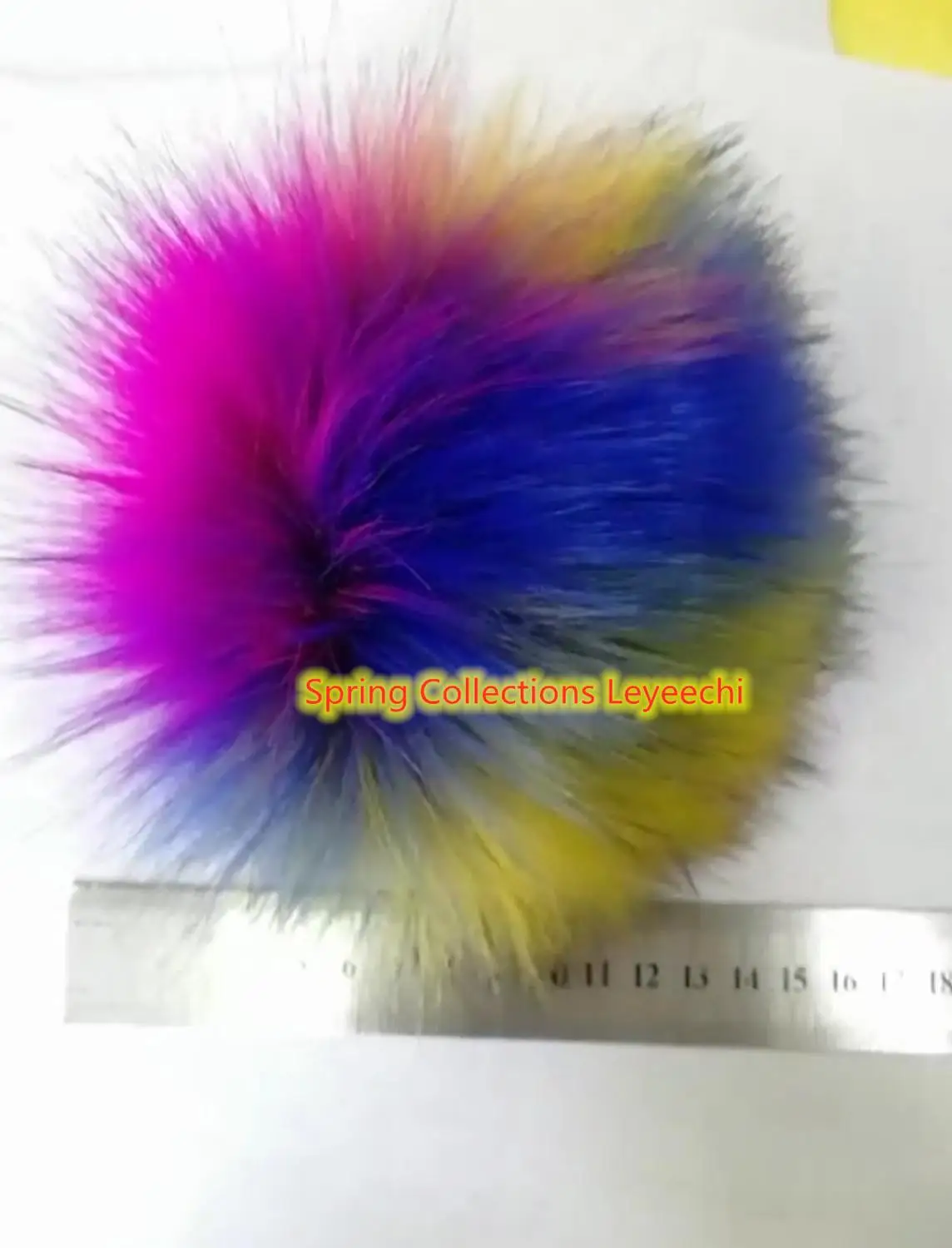 500pcs Dia.15cm Simulation shuttlecock hair ball with Press Button for knitting Hat Women Bag