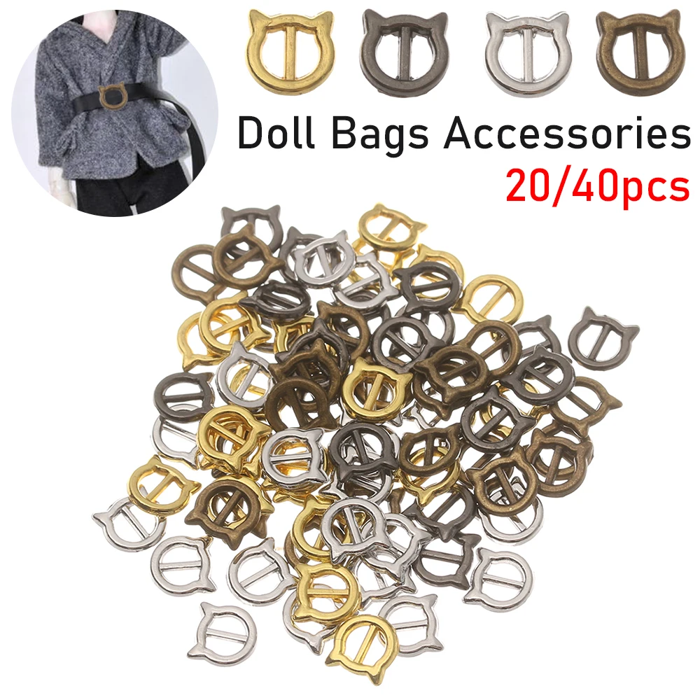 Metal Cat Shape Buckles for Dolls Bags Clothes Accessories