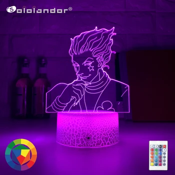 

Kids Night Light Gift Led Touch Sensor Colorful Bedroom Nightlight Anime Hunter X Hunter Decor Light Cool 3d Lamp Hisoka Gadgets