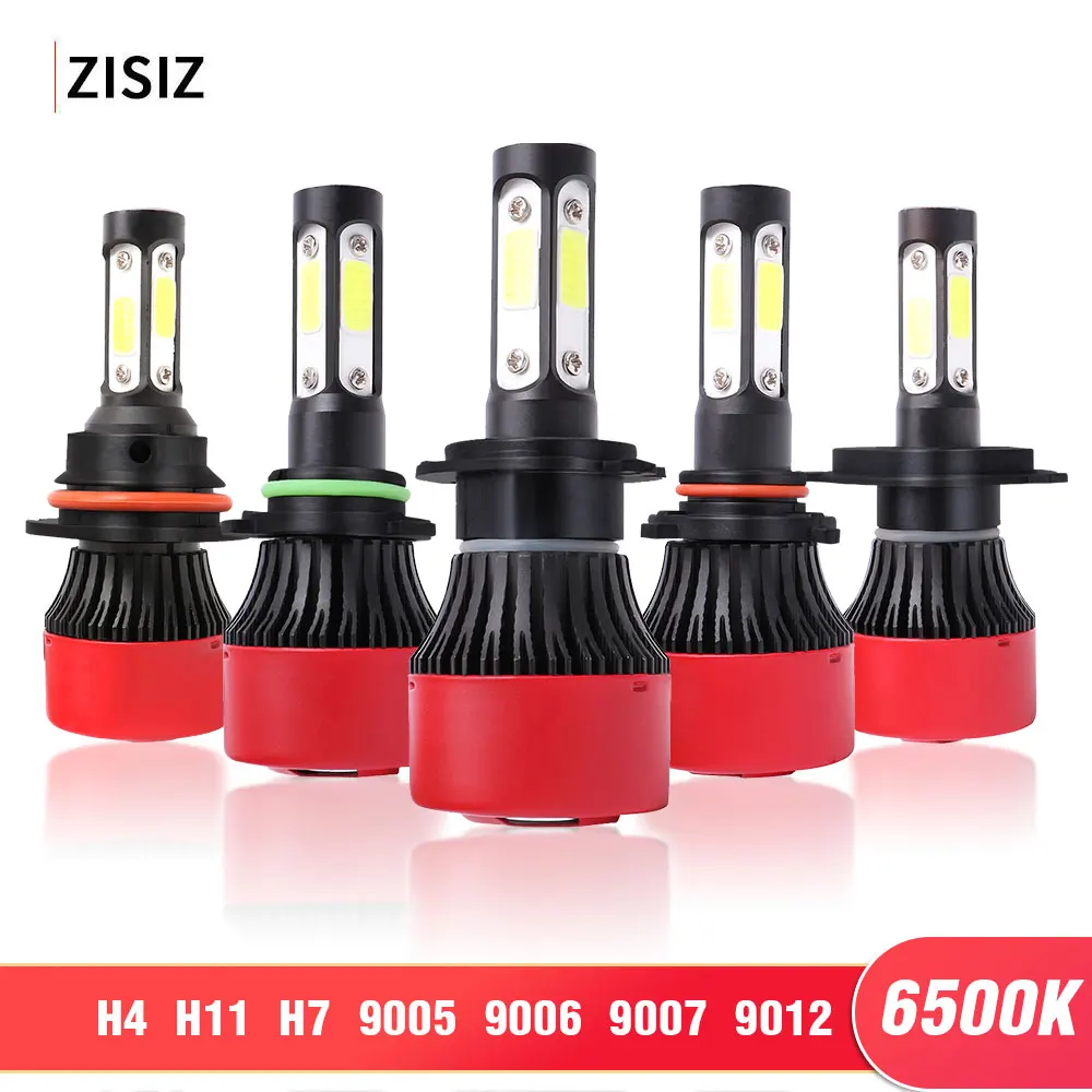 4 стороны люмен COB 36 Вт 8000lm H4 H13 5202 H7 H11 9005 9006 9007 9004 Автомобильный светодиодный головной светильник лампы авто светодиодный налобный фонарь светодиодный светильник 12v