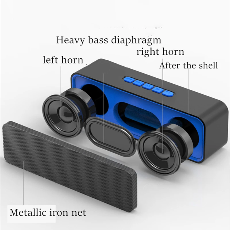 TWS беспроводной портативный динамик музыкальный Бумбокс Саундбар Bluetooth динамик s с сабвуфером Parlantes Para Pc Altavoces som F4035