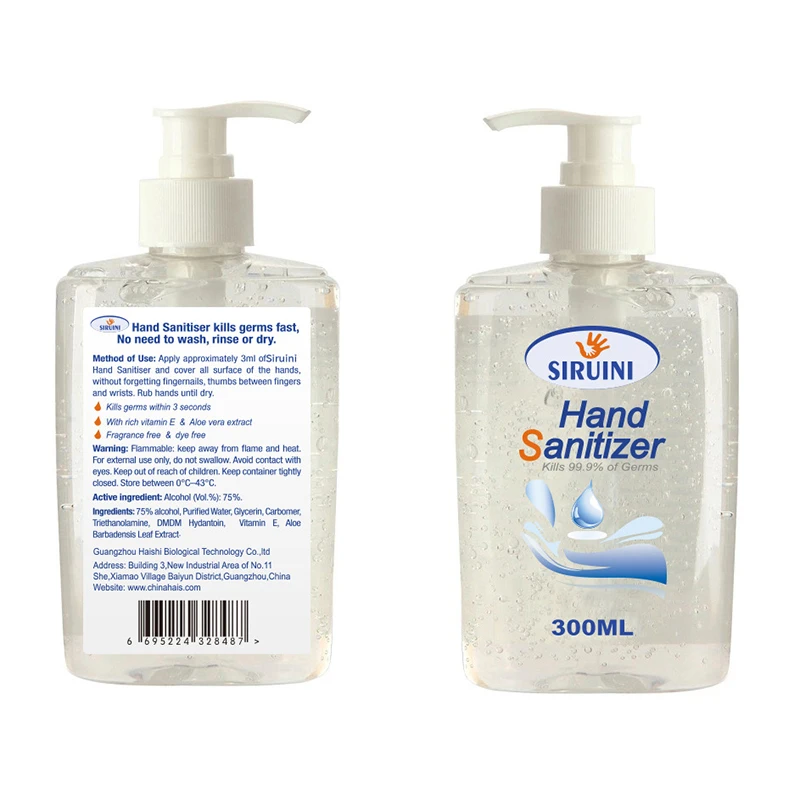 

5PCS Send by DHL to US 300ml Rinse-free Hand Sanitizer Gel