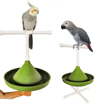 

Multi-function Parrot Bird Stand Bracket Large Food Bowl Bird Bath Basin Various Combinations Parrot Bath Tub Bird Accessories