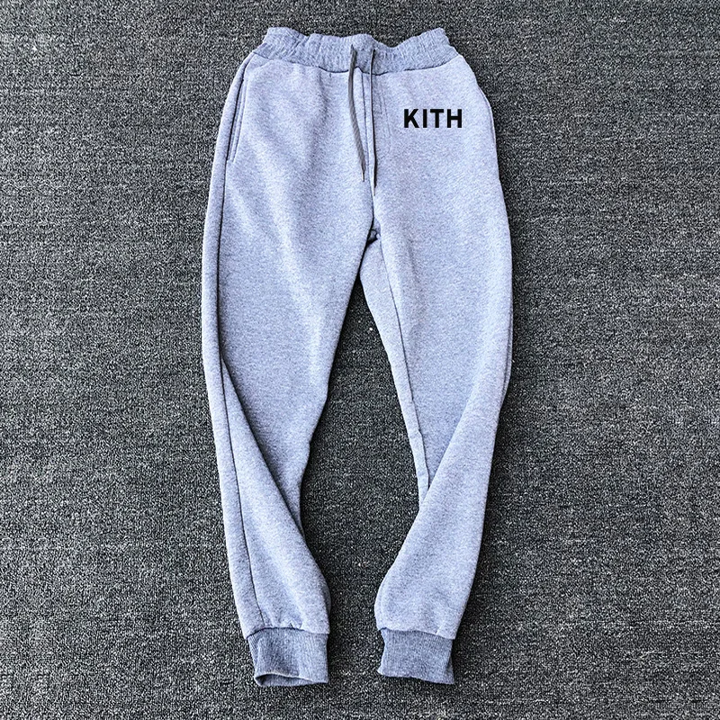 Популярный Логотип kith спортивные штаны мужские и женские штаны для бега