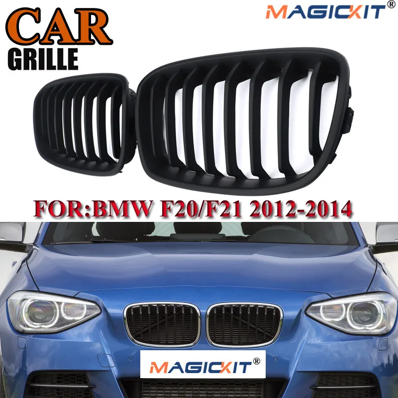 MagicKit матовая черная передная решетка для BMW F20 F21 1 серия 2011 2014|Гоночные решетки| |