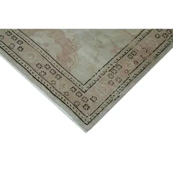 

80x300 Cm Beige Handmade Oushak Runner Rug-3x10 Ft