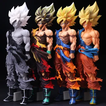 

Dragon Ball Z Goku Super SaiYan Ontwaken Gohan Vader Trunks Vegeta PVC Anime Figuur DBZ Collection Model 33cm Christmas gift