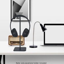 Universal Holder Solid Base Detachable Display Support Bar Headphone Stand Aluminum Alloy Home Office Hanger Organizer Table