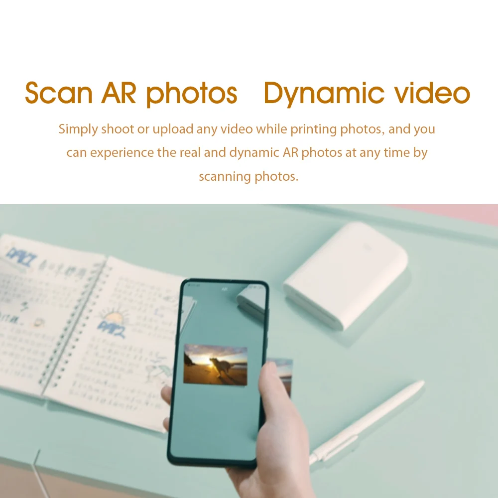 Xiaomi mijia AR Pocket Printer 300dpi Portable Photo Mini Pocket