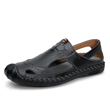 

New style Baotou sandals men's plus size handmade beach shoes outdoor leisure breathable sandals