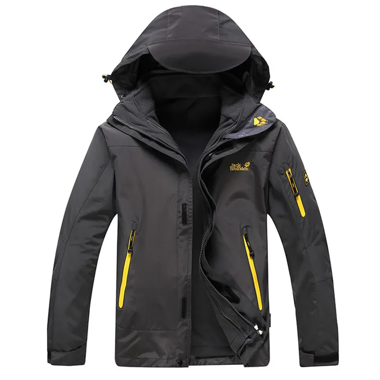 Мужская штурмовая куртка, комплект из двух предметов, толстая зимняя куртка три в одном для альпинизма, ветронепроницаемые водонепроницаемые и дышащие Рыболовные костюмы Cu