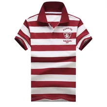 92% хлопок camisa мужская рубашка поло Повседневная полосатая обтягивающая с короткими рукавами Азиатский размер M-4XL