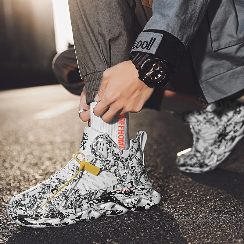 Zapatos de moda para hombre Zapatos de malla cesta homme chaussure caminar con cordones deportivas para hombre tenis zapatillas hombre| | - AliExpress