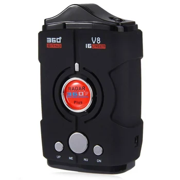 

Russian/English V8 360 Degree Car Radar Detector 16 Band Version LED Display Anti Radar Detector Laser Hot