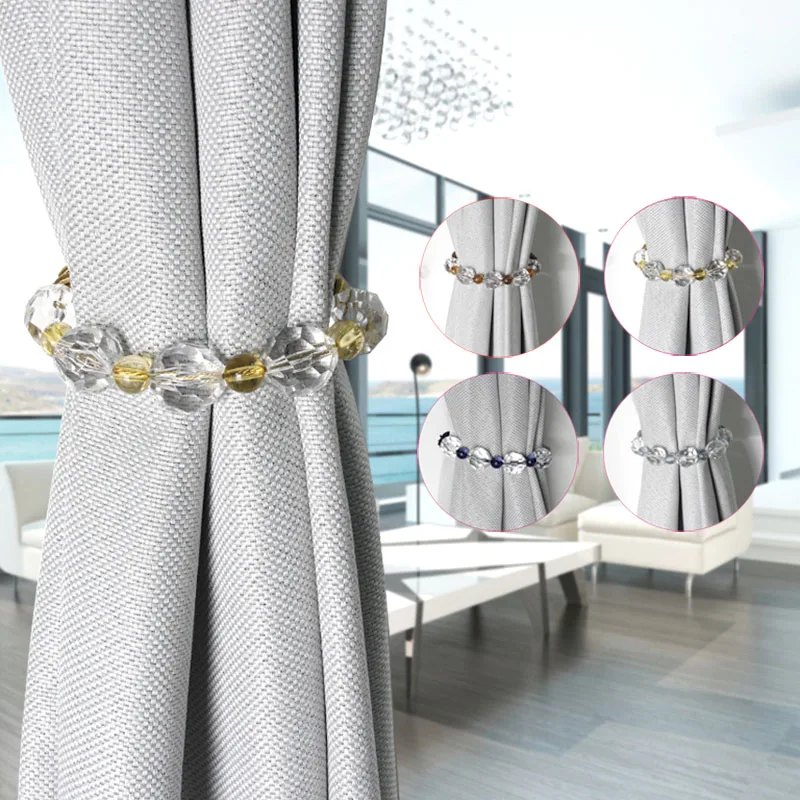 

1PCS Rope Clips Elegant Curtain Tieback Buckle Strap Window Drape Holdbacks Home Decorative Living Room Accessories