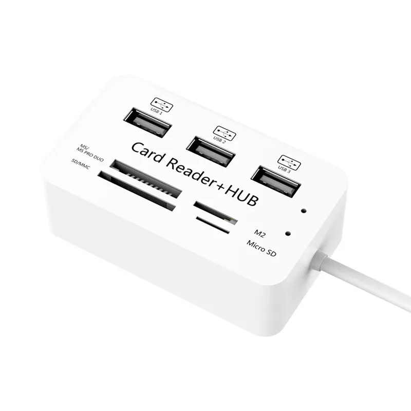 Тип C USB3.0 концентратор Combo 2,0 3 портовый считыватель карт высокоскоростной многопортовый usb-адаптер концентратор USB 2,0 все в одном для ПК Компьютерные аксессуары