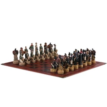 Historical Figures Theme Chess Painted Chess Piece Skin Chess Board Go Set Luxury Table Game Toy Gift Russia Vs France
