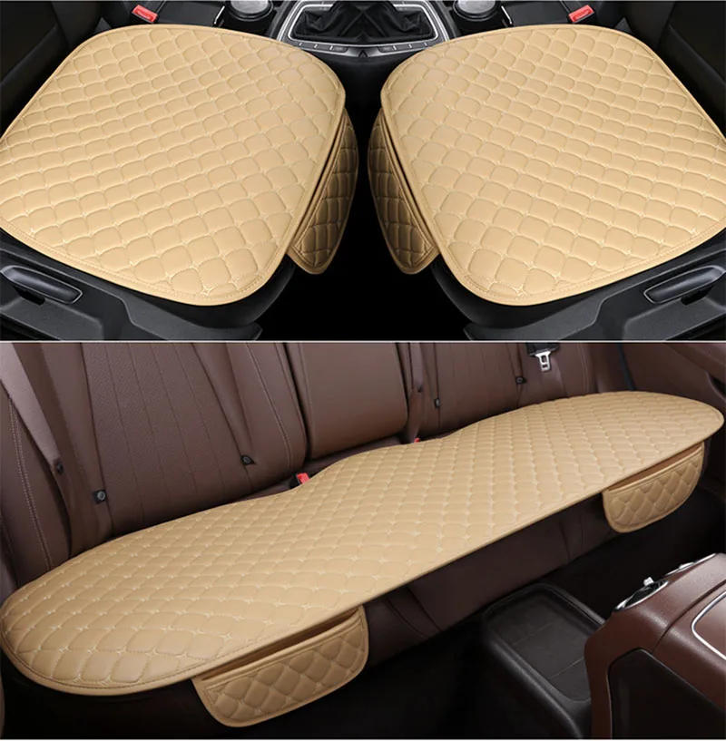 Полный кожаный нескользящий автомобильный комплект подушка защита для автомобильного сиденья четыре сезона дышащий автомобильный набор чехлов автомобильные аксессуары
