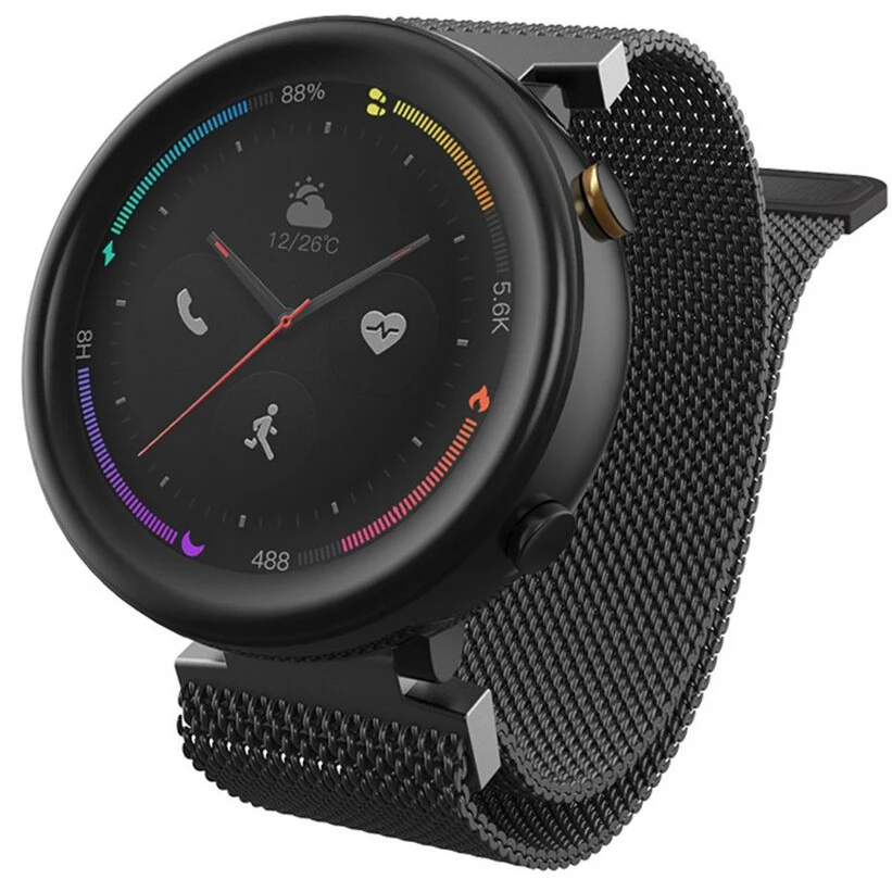 Hangrui металлический ремешок для Amazfit Verge 2 Миланская Петля из нержавеющей стали для Amazfit A1807 умные наручные часы ремешок