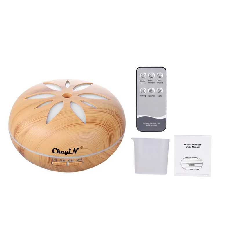 700ml USB Electric Aroma Air Diffuser Wood Ultrasonic Air Humidifier Essential Oil Aromatherapy Cool Mist Maker 7 Color LED
