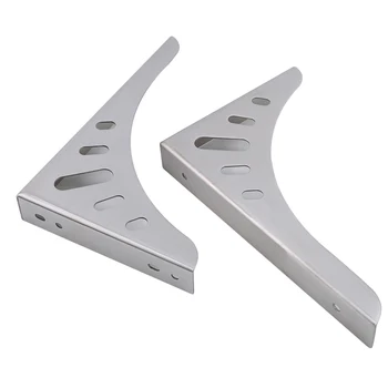 

Shelf Bracket 2Pcs Practical Stainless Steel Silver Color Tripod Bracket For Wall Shelf Bookcase Compartment Support
