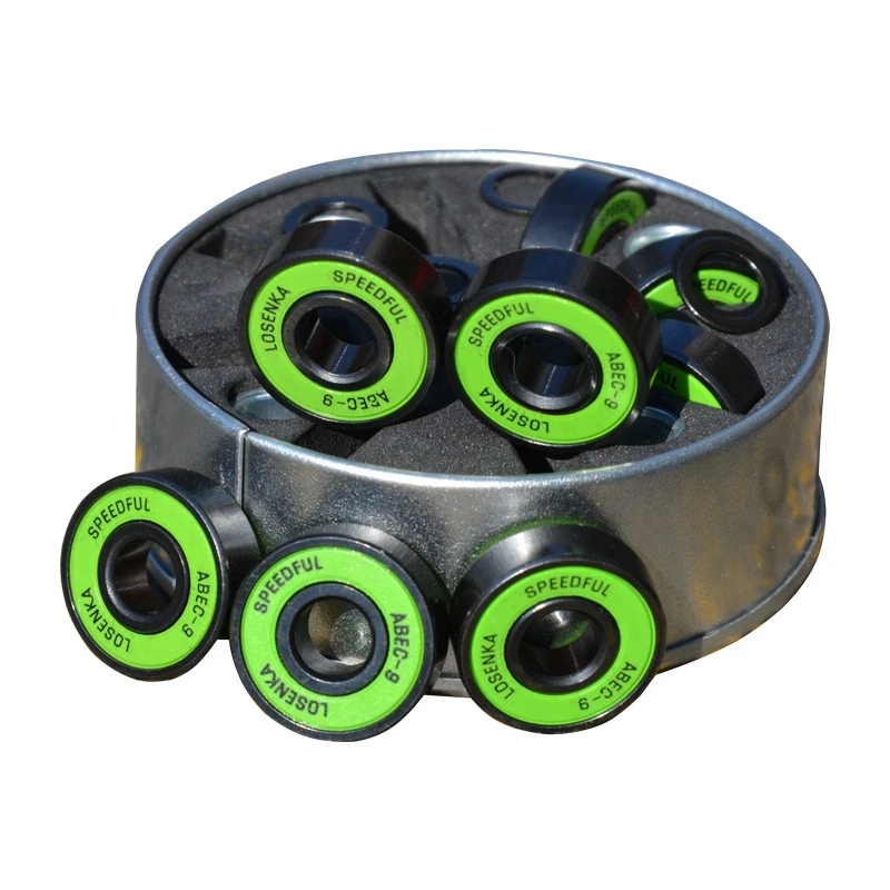 608 Skateboard Bearing with 4 Spacer&8 Washer Abec9 Bearing 608 for Double RockerSkating