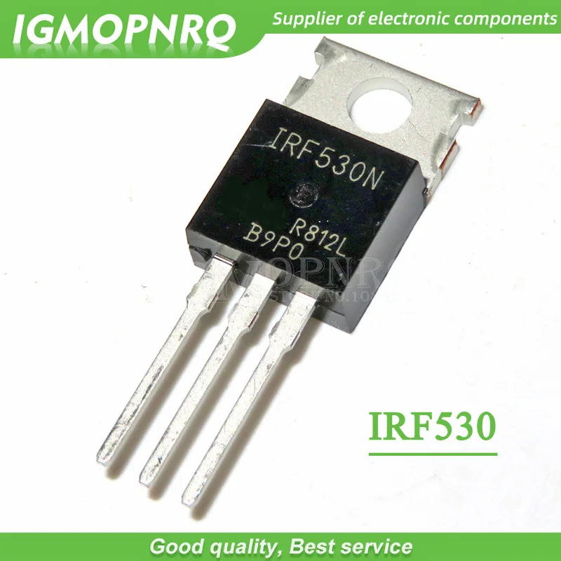 DealMux 5pcs General Propose IRF530N 100V 17A TO-220 N Channel Transistor 