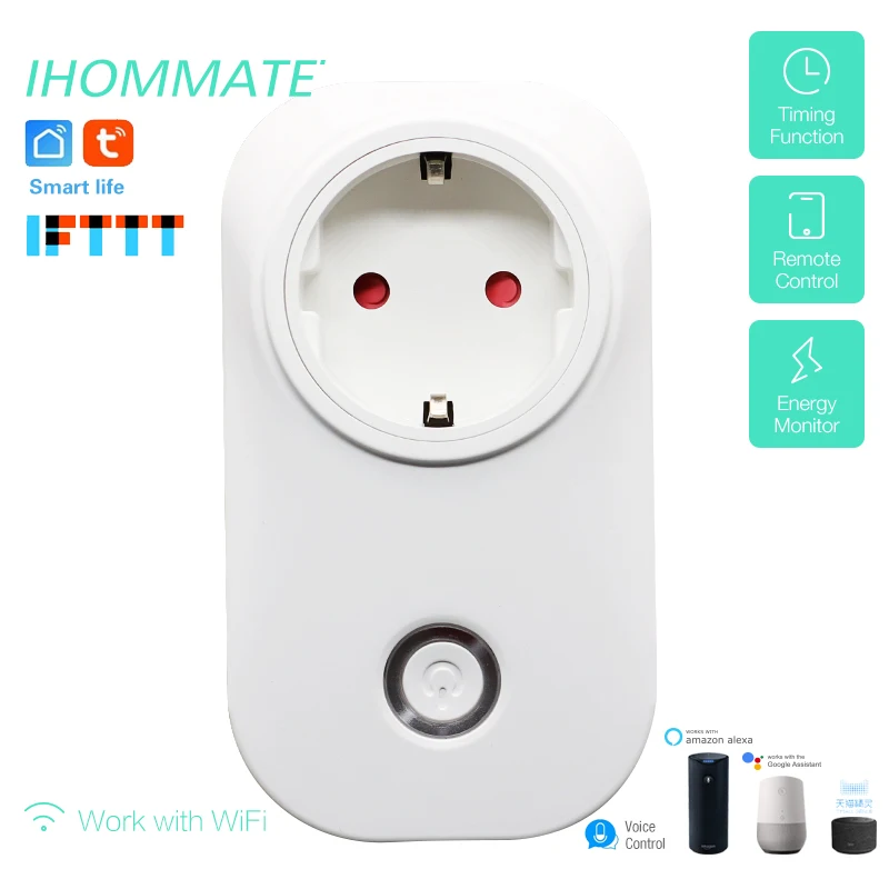 10 шт. 16A Smart life APP Wi Fi умная розетка ЕС Корея Россия вилка монитор питания умный
