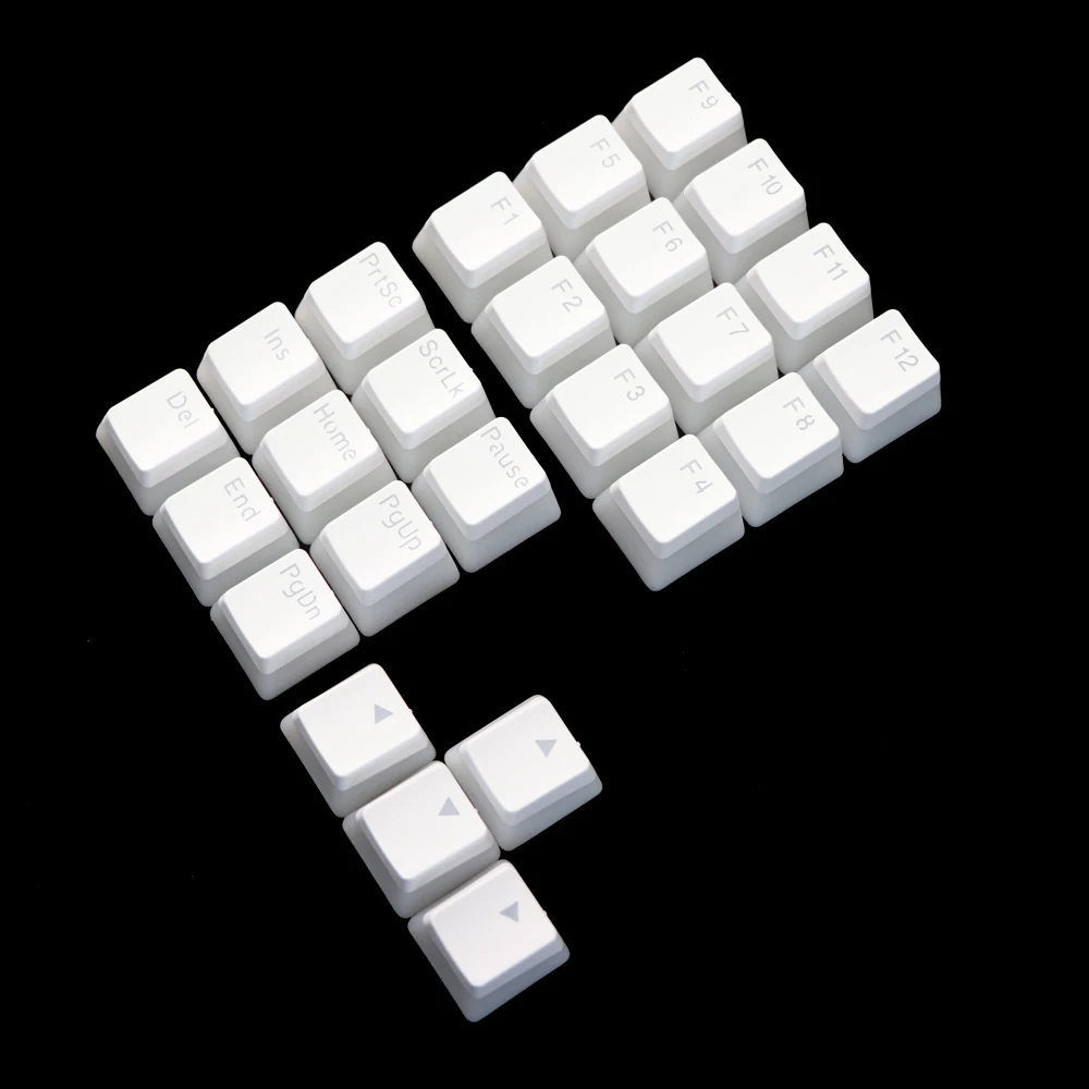 Double shot keycap pbt пудинг 21key numpad мультимедийный ключ F1-F12 Keycaps - Цвет: OEM White