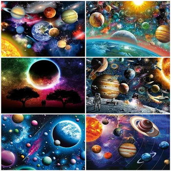 

MomoArt Diamond Painting Cross Stitch Planet Landscape Picture Of Rhinestones Full Square Diamond Embroidery Mosaic Home Decor