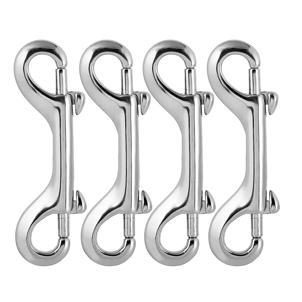 4 Pieces Scuba Diving Clips, Double Ended Bolt Snap Hook Keychain Hardware, 90mm