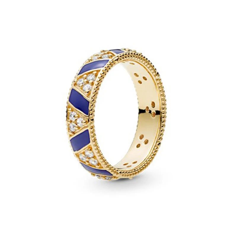 

Original 100% 925 Sterling Silver Ring Exotic Stones and Stripes Ring Round Geometric Anillos For Women Wedding Jewelry 2019