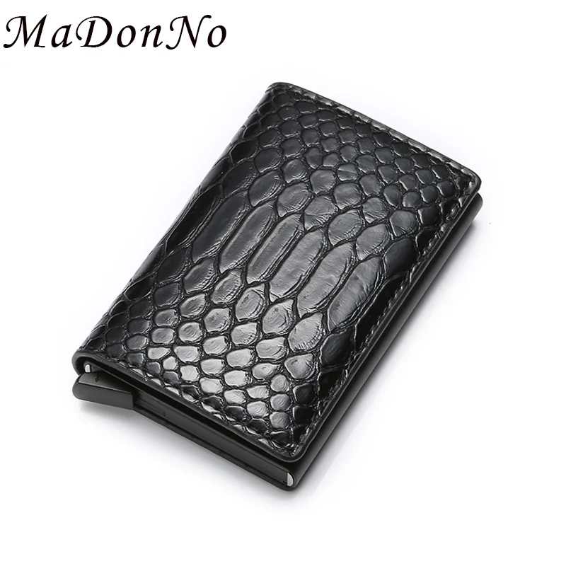 

Rfid Card Holder Men Wallets Thin Card Money Bags Black Male Purse 2019 Small Leather Brand Slim Man Magci Snake Leather Wallets