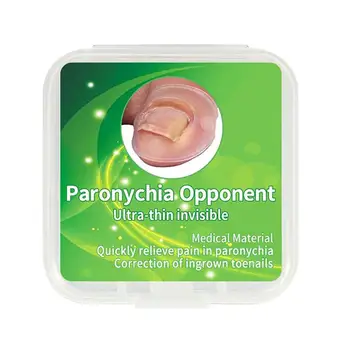 

2pc Silicone Ingrown Toenail Correction Tool Invisible Ingrown Toe Nail Treatment Elastic Straightening Clip Brace Pedicure Tool