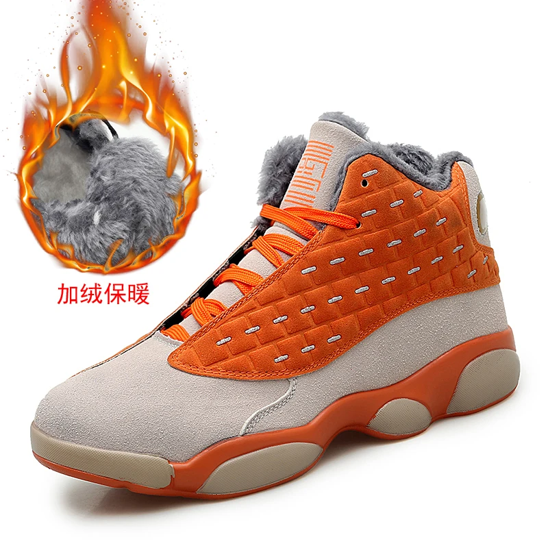 Мужские кроссовки для баскетбола AJ 13 бега с мехом внутри супер уличные прогулок и