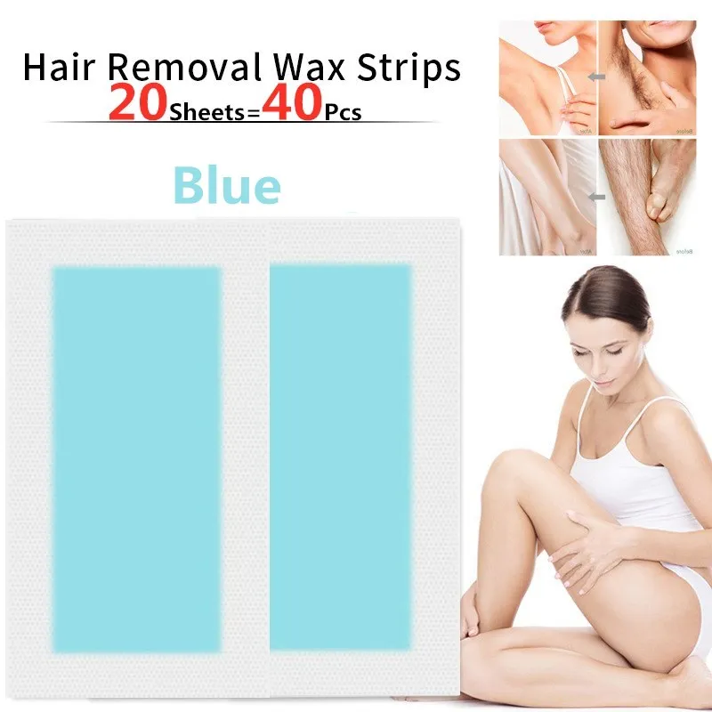 Hair Removal Wax Strips Paper Epilator Set 40pcs=20sheets For Leg Body Face