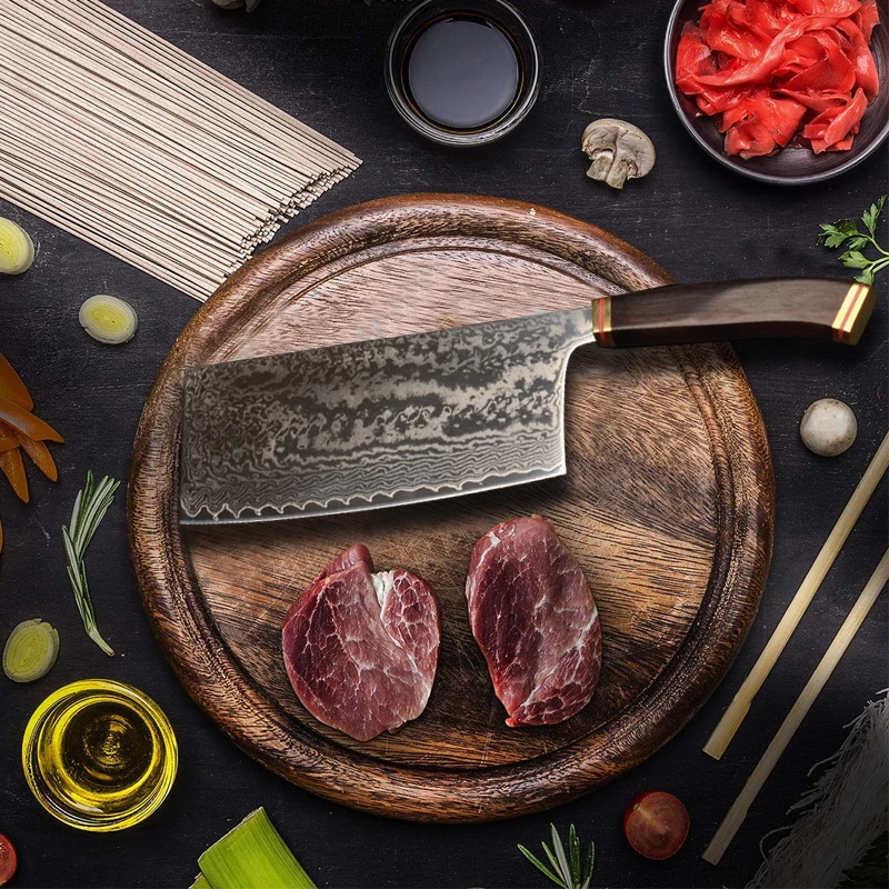 Нож для кухни японский VG10 Дамасская сталь нож резки мяса шеф повар китайские ножи