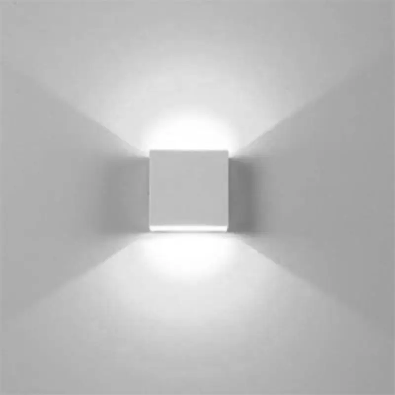 2 шт. COB светодиодный светильник в помещении, настенный светильник, современное домашнее освещение, украшение, бра для ванной, коридора, поддержка, Прямая поставка - Цвет абажура: Белый