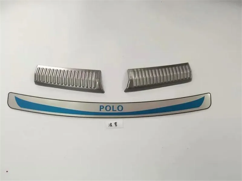 

high quality Internal external car Rear Bumper Sill Car Accessories Trunk Trim For Volkswagen Polo hatchback 2011-2017