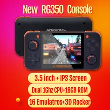 Новая игровая консоль RG350 в стиле ретро для psp, открытая система Linux, 3,5 дюймов, ips экран, 16 Гб памяти, 64 бит, портативная игровая консоль RG 350