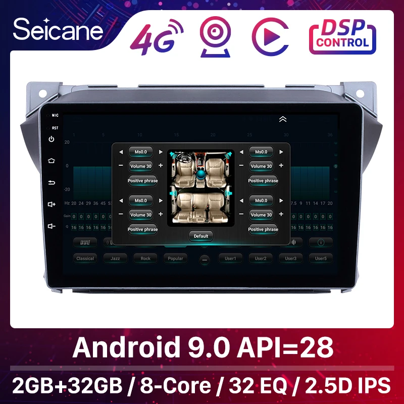 Автомобильный мультимедийный плеер Seicane Android 9 0 8 ядер для Suzuki alto 2009 2010 2011 2012 2013 2014