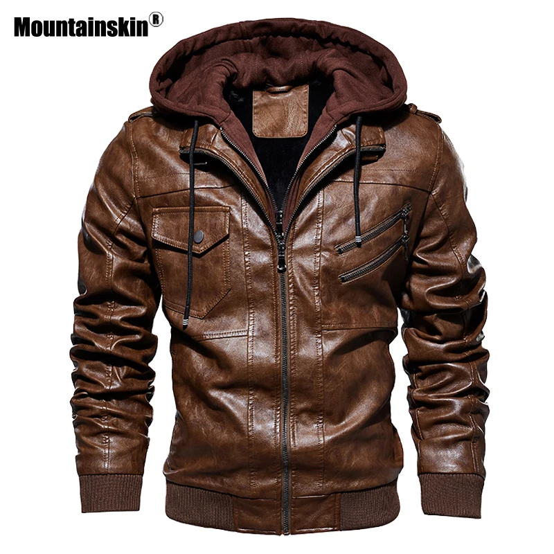 Куртка Mountainskin мужская с капюшоном повседневная Байкерская мотоциклетная куртка