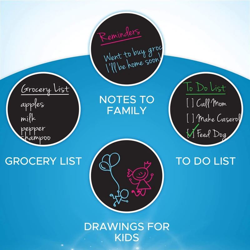 A4 Size Magnetic Mini Blackboard Dust-free Liquid Chalkboard Refrigerator Sticker Bulletin Board Weekly Planner Calendar blackboard stickers