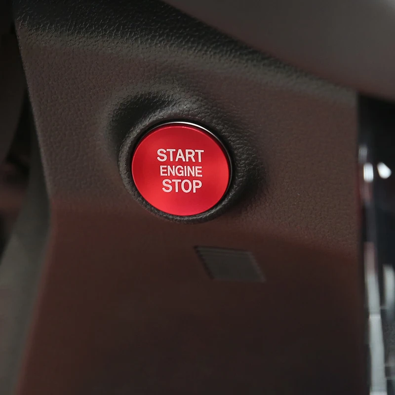Premium Car Engine One-Click Start Stop Button Ring Cover Trim Sticker