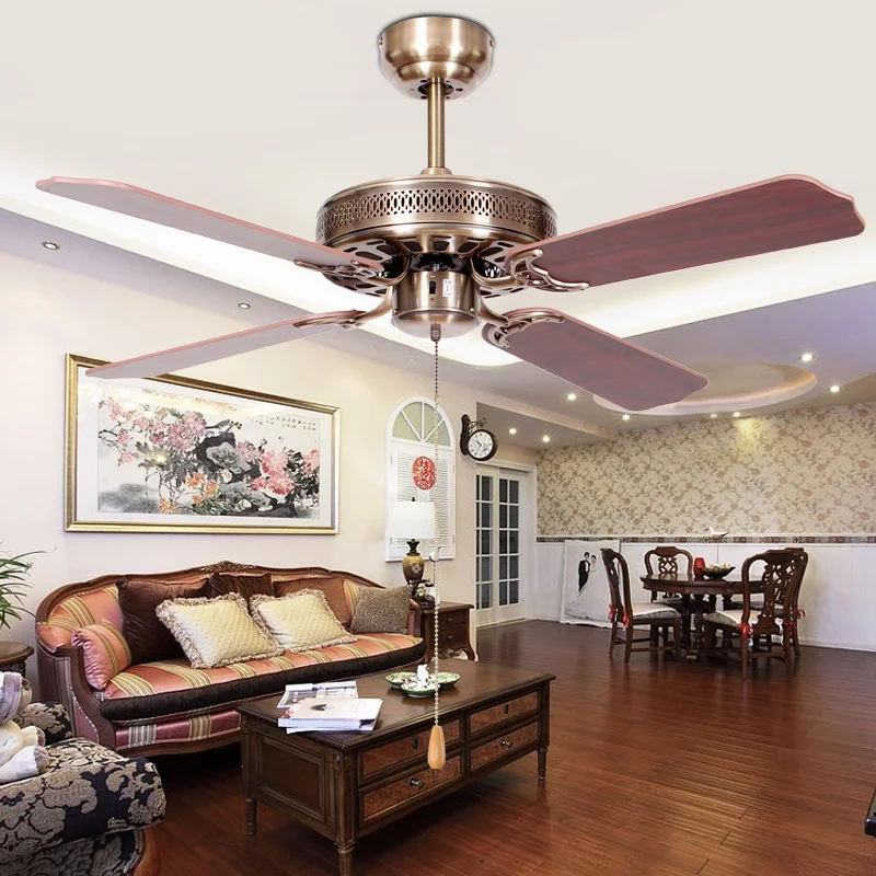 36cm European Antique Silent Ceiling Fan Home Safe Durable