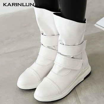 

Karinluna New Large Size 43 Short Plush Leisure Fashion Winter Woman Shoes Casual mid-calf Boots